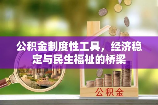 茶陵公积金制度性工具，经济稳定与民生福祉的桥梁