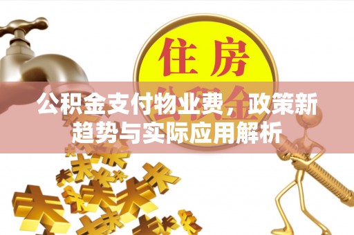 茶陵公积金支付物业费，政策新趋势与实际应用解析