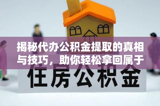 茶陵揭秘代办公积金提取的真相与技巧，助你轻松拿回属于你的钱
