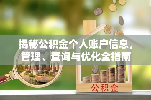 茶陵揭秘公积金个人账户信息，管理、查询与优化全指南