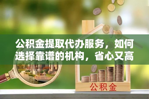 茶陵公积金提取代办服务，如何选择靠谱的机构，省心又高效