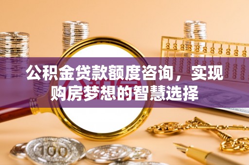茶陵公积金贷款额度咨询，实现购房梦想的智慧选择