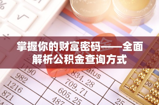 茶陵掌握你的财富密码——全面解析公积金查询方式
