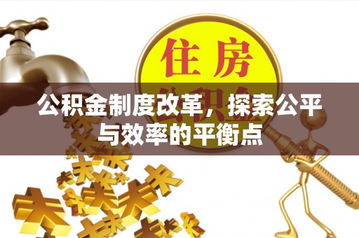 茶陵公积金制度改革，探索公平与效率的平衡点