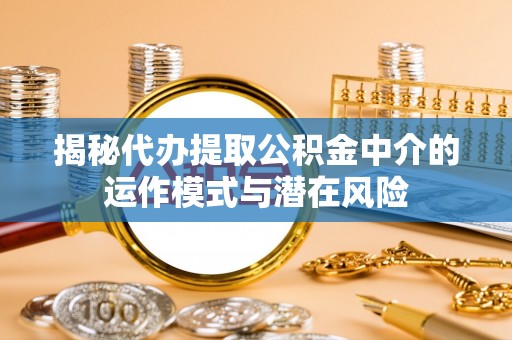茶陵揭秘代办提取公积金中介的运作模式与潜在风险