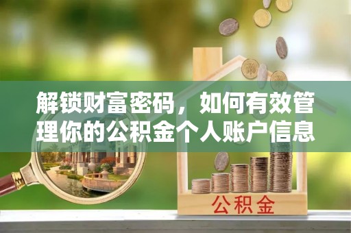 茶陵解锁财富密码，如何有效管理你的公积金个人账户信息