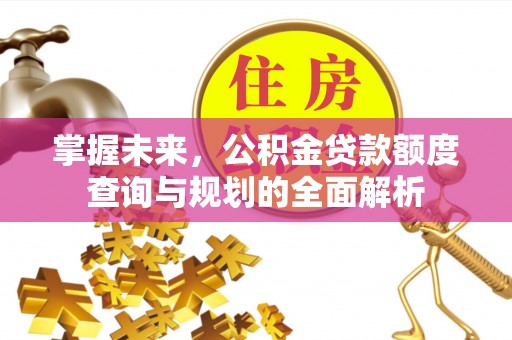 茶陵掌握未来，公积金贷款额度查询与规划的全面解析