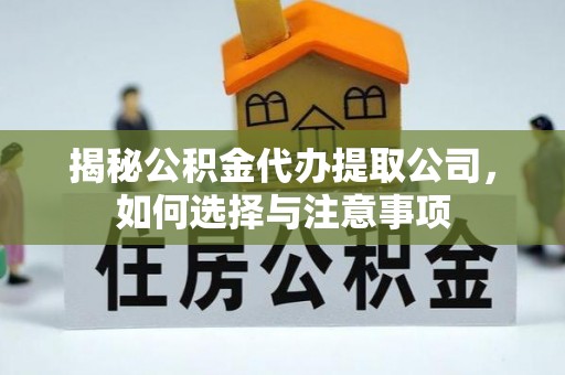 茶陵揭秘公积金代办提取公司，如何选择与注意事项